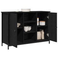 Credenza Rovere nero 100 x 35 x 70 cm Legno multistrato 869096