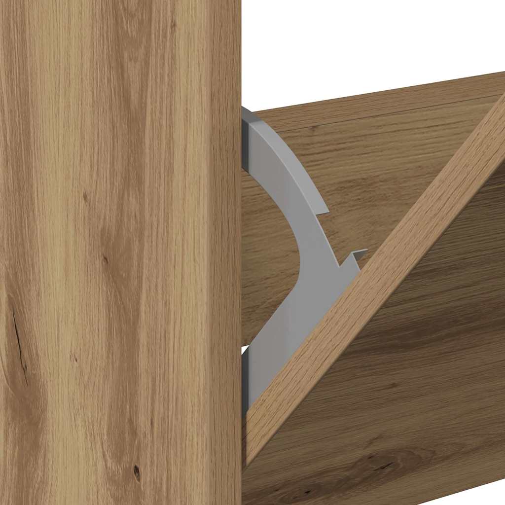 Armadio per Scarpe con porta rovere artigianale 60 x 21 x 57 cm 869100