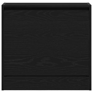 Mobile per Scarpe  Nero Rovere 60x21x57 cm Legno Ingegnerizzato 869101