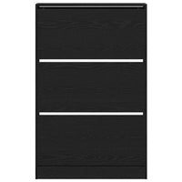 Armadio per scarpe  Nero Rovere 80x21x125,5 cm in Legno ingegnerizzato 869104