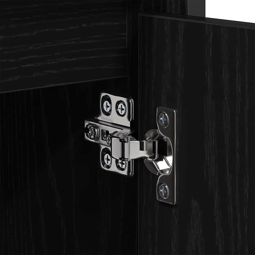 Mobile per Lavabo da Bagno Rovere Nero 60x35x60 cm Legno Ingegnerizzato 869179