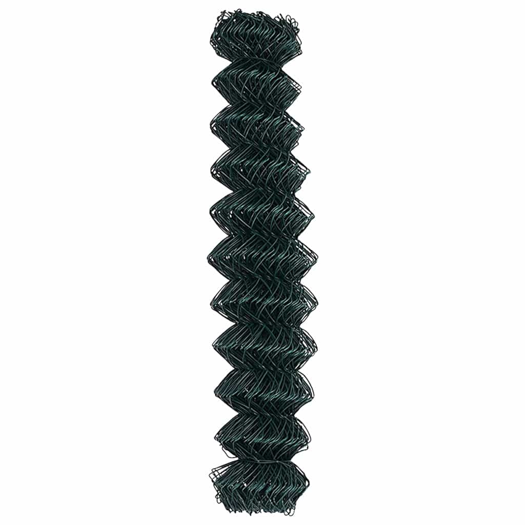vidaXL Recinzione a rete metallica Verde 10 x 1.2 m Acciaio