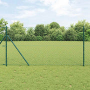 vidaXL Recinzione a rete metallica Verde 10 x 1.4 m Acciaio