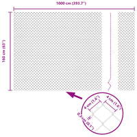 Recinzione a rete metallica Verde 10 x 1.6 m Acciaio 42004769
