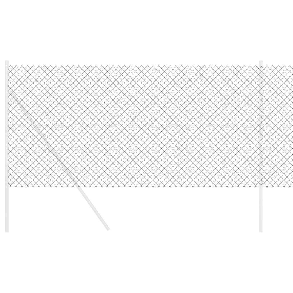 vidaXL Recinzione a rete metallica Grigio 10 x 1 m Acciaio
