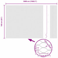 Recinzione Esagonale Verde 1.6 x 50 m Acciaio 42005437