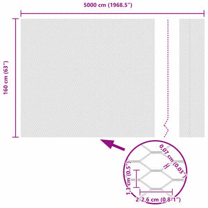Recinzione Esagonale Verde 1.6 x 50 m Acciaio 42005437