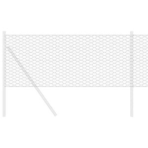 Recinzione Esagonale Grigio 0.6 x 25 m Acciaio 42005523