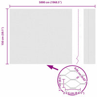 Recinzione Esagonale Argento 1.5 x 50 m Acciaio zincato 42005729