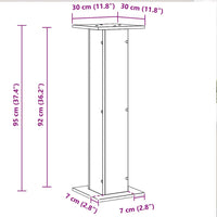 Supporto per piante 2 pcs Rovere Nero 30 x 30 x 95 cm 3345110