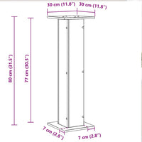 Supporto per piante 2 pcs Rovere nero 30 x 30 x 80 cm 3345111
