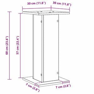 Supporti per Altoparlanti Rovere nero Legno multistrato 3345112