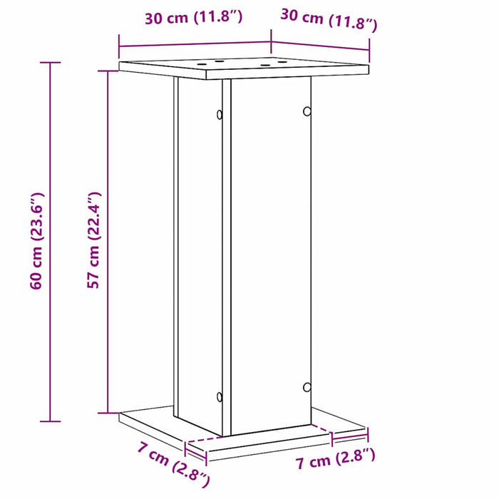 Supporti per Altoparlanti Rovere nero Legno multistrato 3345112