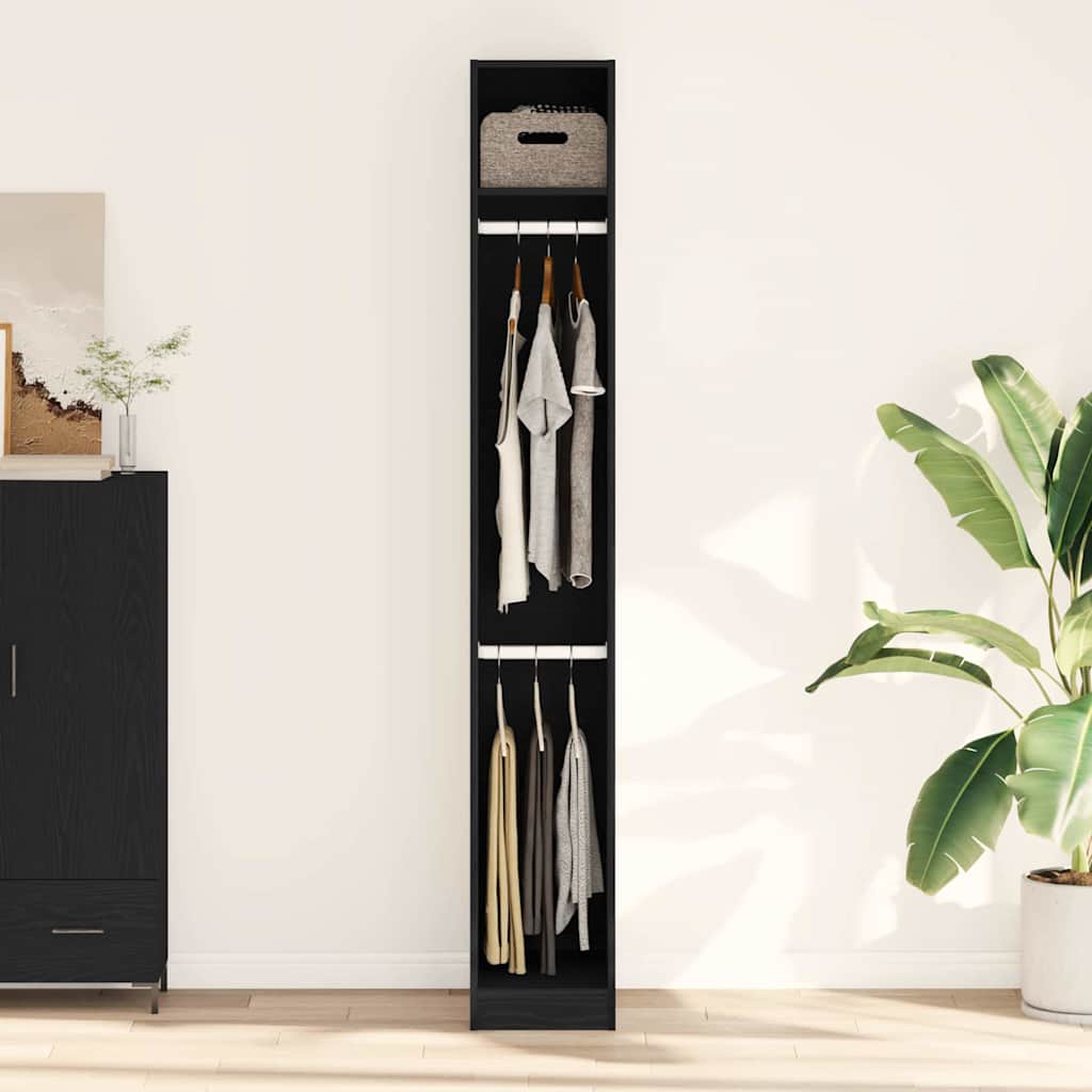 Guardaroba Rovere nero 30 x 50 x 200 cm Legno multistrato 3345126