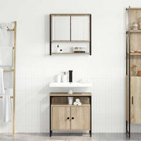 Set di mobili per il bagno 2 pcs Marrone 60 x 30 x 60 cm 3345129