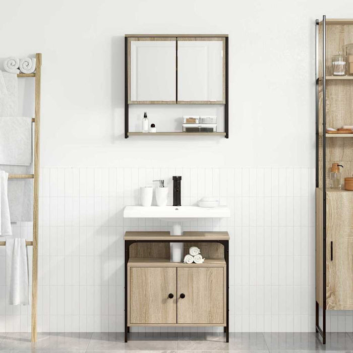 Set di mobili per il bagno 2 pcs Marrone 60 x 30 x 60 cm 3345129