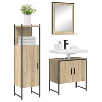 Set di Mobili per Bagno 3 Pezzi in Legno Ingegnerizzato Sonoma Oak 3345145