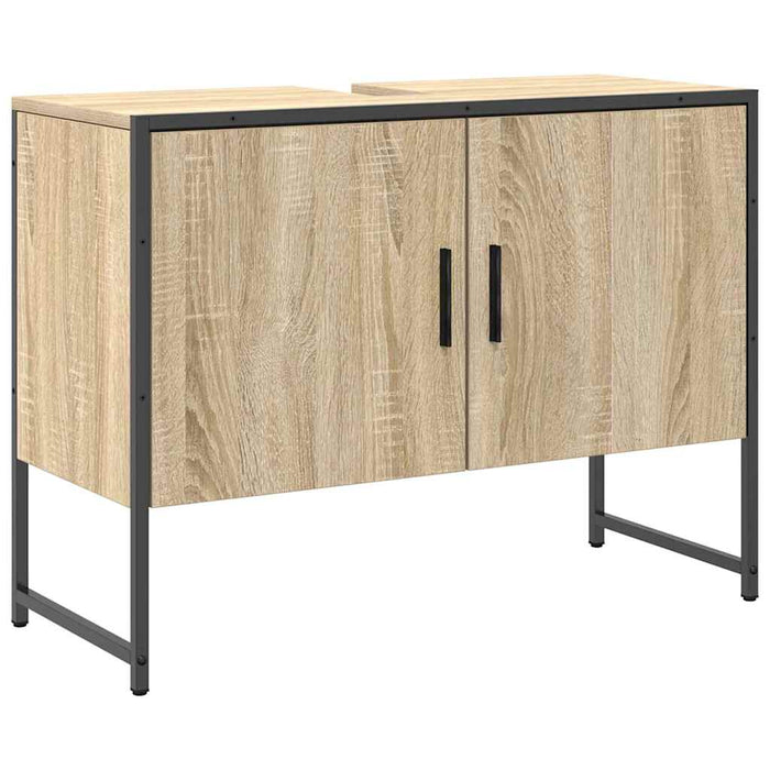 Set di Mobili da Bagno  in 3 Pezzi Rovere Chiaro Legno Ingegnerizzato 3345146