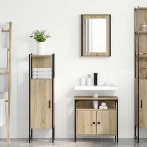 Set di Mobili da Bagno  da 3 pezzi in Rovere Sonoma Legno Ingegnerizzato 3345148