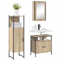 Set di Mobili da Bagno  da 3 pezzi in Rovere Sonoma Legno Ingegnerizzato 3345148