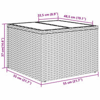 Set Divano da Giardino 9 pcs Beige Poly Rattan 3345290