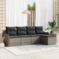 Set Divano da Giardino-Sofa da Giardino-Divanetto da esterno Grigio polyrattan 101742