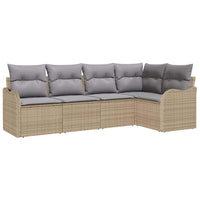 Set da Giardino  in 5 Pezzi con Cuscini Beige in Rattan Polipropilene 3345700