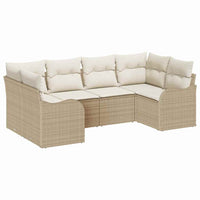 Set di divani da giardino  in 6 pezzi con cuscini in rattan beige in polietilene 3345841