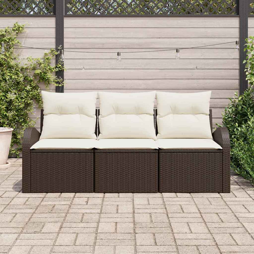 Set Divano da Giardino-Sofa da Giardino-Divanetto da esterno Marrone polyrattan 874010