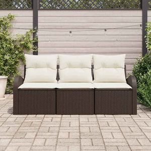 Set Divano da Giardino-Sofa da Giardino-Divanetto da esterno Marrone polyrattan 874010