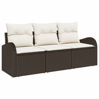 Set Divano da Giardino-Sofa da Giardino-Divanetto da esterno Marrone polyrattan 874010