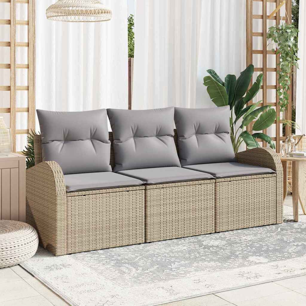 Set Divano da Giardino-Sofa da Giardino-Divanetto da esterno Beige polyrattan 889587