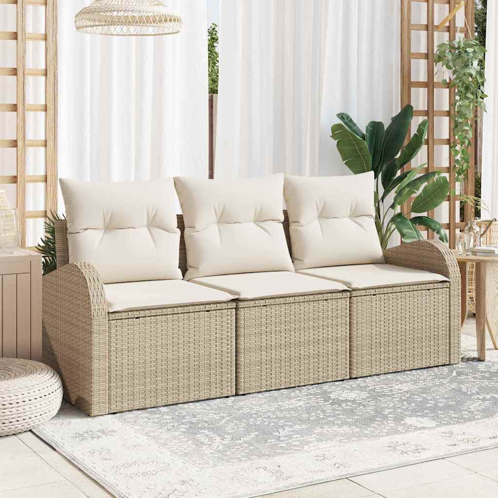Set Divano da Giardino-Sofa da Giardino-Divanetto da esterno Beige polyrattan 634197
