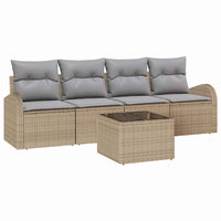 Set Divano da Giardino-Sofa da Giardino-Divanetto da esterno Beige 55 x 55 x 37 cm polyrattan