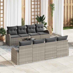 Set Divano da Giardino 7 pcs Grigio chiaro 55 x 55 x 37 cm 3345972