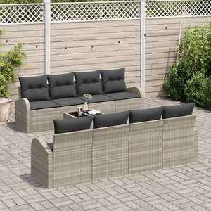 Set Divano da Giardino 7 pcs Grigio chiaro 55 x 55 x 37 cm 3345972