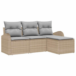 Set Divano da Giardino-Sofa da Giardino-Divanetto da esterno Beige polyrattan 341674