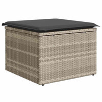 Set Divano da Giardino-Sofa da Giardino-Divanetto da esterno Grigio chiaro polyrattan 875964
