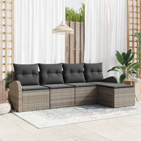 Set Divano da Giardino-Sofa da Giardino-Divanetto da esterno Grigio polyrattan 497582