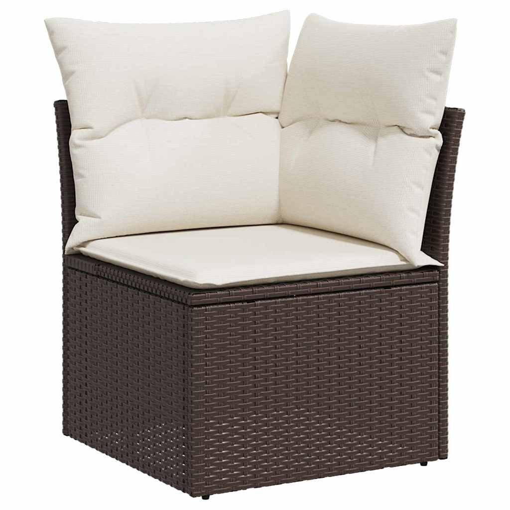 Set Divano da Giardino-Sofa da Giardino-Divanetto da esterno Marrone polyrattan 373808