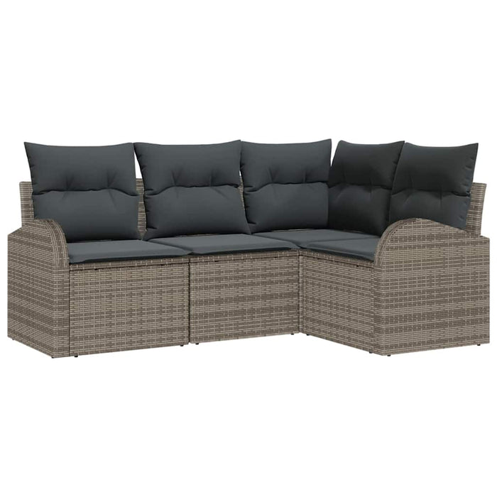 Set Divano da Giardino-Sofa da Giardino-Divanetto da esterno Grigio polyrattan 890061