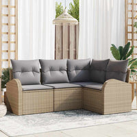 Set Divano da Giardino-Sofa da Giardino-Divanetto da esterno Beige polyrattan 490000