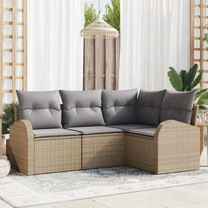 Set Divano da Giardino-Sofa da Giardino-Divanetto da esterno Beige polyrattan 490000