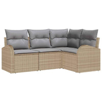 Set Divano da Giardino-Sofa da Giardino-Divanetto da esterno Beige polyrattan 490000