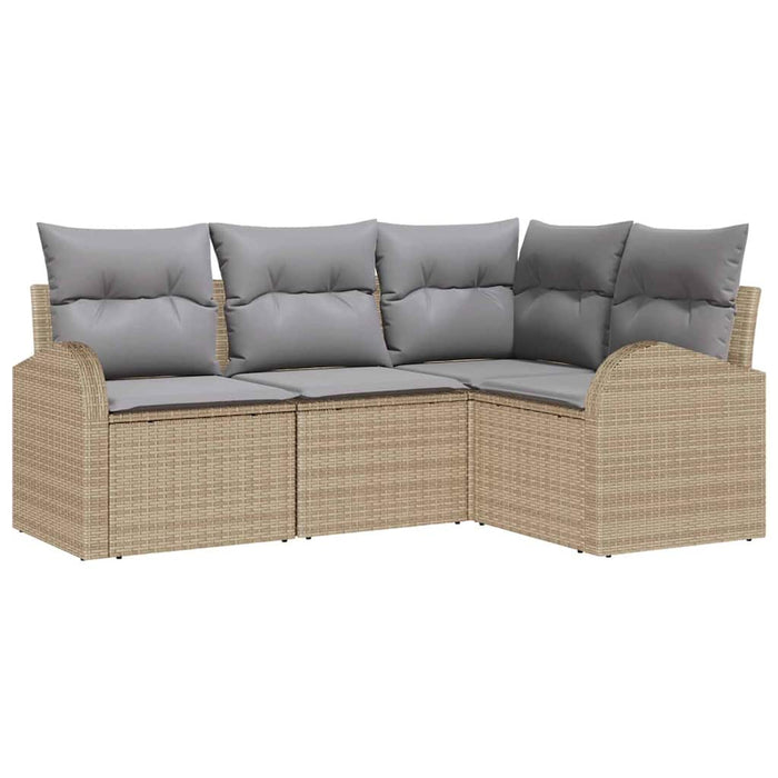 Set Divano da Giardino-Sofa da Giardino-Divanetto da esterno Beige polyrattan 490000