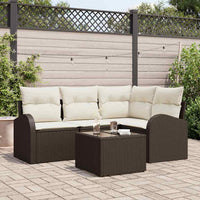 Set Divano da Giardino-Sofa da Giardino-Divanetto da esterno Marrone polyrattan 914758
