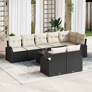 Set Divano da Giardino 9 pcs 289 x 124 x 85 cm Poly Rattan 3346097