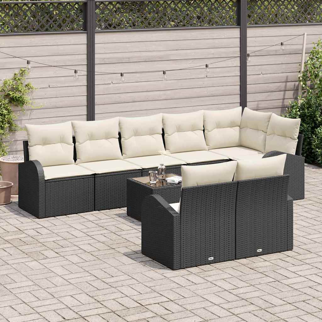 Set Divano da Giardino 9 pcs 289 x 124 x 85 cm Poly Rattan 3346097