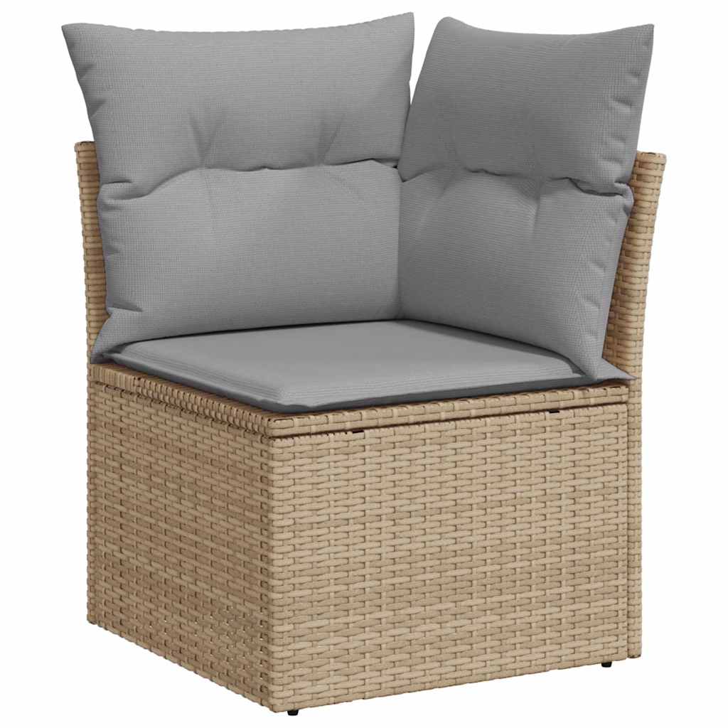 Set divano da giardino 6 pezzi con cuscini beige in rattan sintetico 3346400