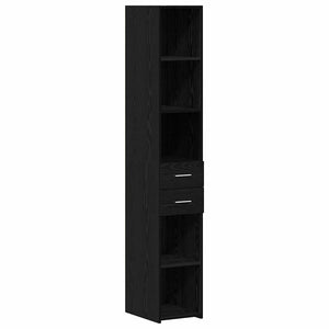 Credenza Rovere nero 30 x 42.5 x 185 cm Legno multistrato 868741